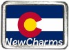 Colorado Photo Flag Floating Locket Charm