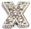 silver letter locket charms