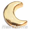 H1005g Moon in Gold Floating Locket Charm