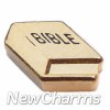 H1009g Bible in Gold Floating Locket Charm