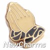 H1011 Praying Hands Floating Locket Charm