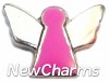 H1015 Angel Pink Floating Locket Charm