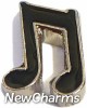 H1023s Silver Music Note Floating Locket Charm