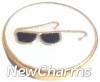 H1053 Sunglasses On White Floating Locket Charm