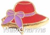 H1058 Red Hat Floating Locket Charm