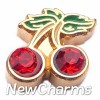 H1059 Cherries Floating Locket Charm