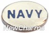 H1091g Navy On Gold Floating Locket Charm