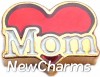 H1122 Mom on Heart Floating Locket Charm