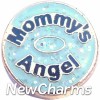 H1152 Mommy's Angel Gold Trim Floating Locket Charm