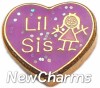 H1157L Lil Sis Floating Locket Charm