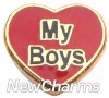 H1164 My Boys Heart Floating Locket Charm