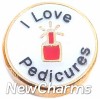 I Love Pedicures LOCKET CHARM