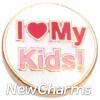 H1238 I Love My Kids Floating Locket Charm