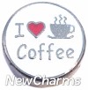 H1239 I Love Coffee Floating Locket Charm