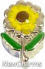 H1269 Tall Sunflower Floating Locket Charm