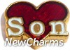 H1365 Son On Heart Floating Locket Charm