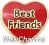 H1371 Best Friends Heart Floating Locket Charm