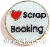 H1390 I Love Scrap Booking Floating Locket Charm