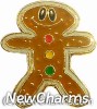 Gingerbread Man Floating Locket Charm