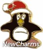 H1407 Christmas Penguin Floating Locket Charm