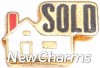 H1428 Realtor Sold Sign Floating Locket Charm