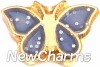 H1462 Blue Butterfly Floating Locket Charm