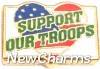 H1468 Support Our Troops Floating Locket Charm
