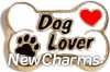 H1492 Gold Dog Lover Floating Locket Charm