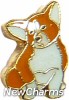 H1499 Corgie Dog Floating Locket Charm