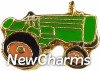 Green Tractor Floating Locket Charm