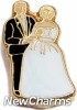 H1524 Bride And Groom Floating Locket Charm