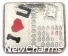 H1587 Postcard Floating Locket Charm