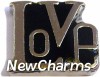 H1596 Silver Love Floating Locket Charm