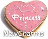 H1644 Princess Pink Heart Floating Locket Charm
