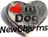 H1659 Love My Dog Floating Locket Charm