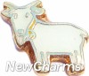 H1673gold Goat Gold Trim Floating Locket Charm