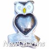 H1684 Heart Owl Floating Locket Charm