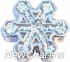 H1686 Glitter Snowflake Floating Locket Charm