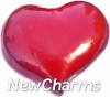 H1698 Painted Red Heart Floating Locket Charm