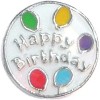 H1701 Happy Birthday Circle Floating Locket Charm