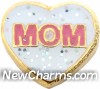 Mom On Heart Floating Locket Charm