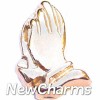 H3103 Gold Praying Hands Floating Locket Charm
