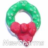 H3109 Christmas Wreath Floating Locket Charm