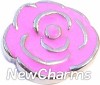 H3500 Pink Rose Floating Locket Charm