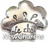 H4007 Le Chef Hat Silver Floating Locket Charm