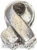 H4010 Awareness Ribbon Silver Floating Locket Charm