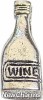 H4021 Wine Bottle Silver Floating Locket Charm