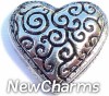 H4031 Decorative Heart Floating Locket Charm