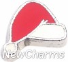 H4521 Santa Hat Floating Locket Charm