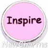 H4553 Inspire Pink Cirlce Floating Locket Charm